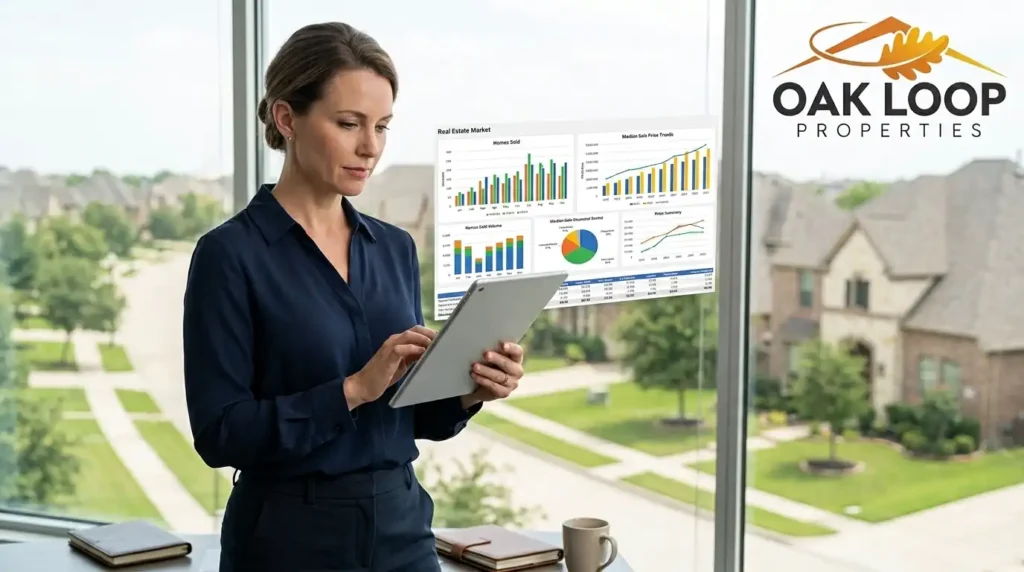 Real estate investment market analysis and financial planning for Pearland property owners by Oak Loop Properties.
